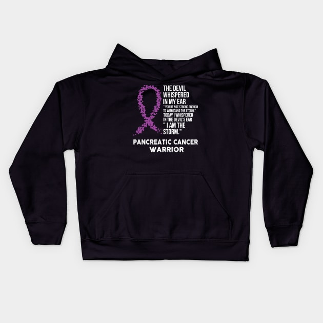 The Devil- Pancreatic Cancer Awareness Support Ribbon Kids Hoodie by HomerNewbergereq